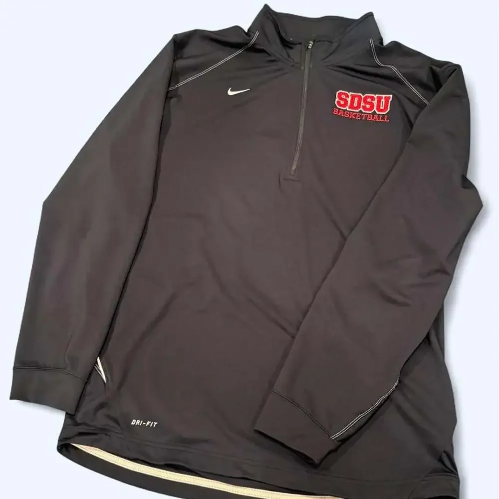 Nike San Diego State University SDSU Basketball Dri-Fit Quarter Zip Pullover